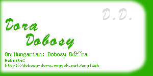 dora dobosy business card